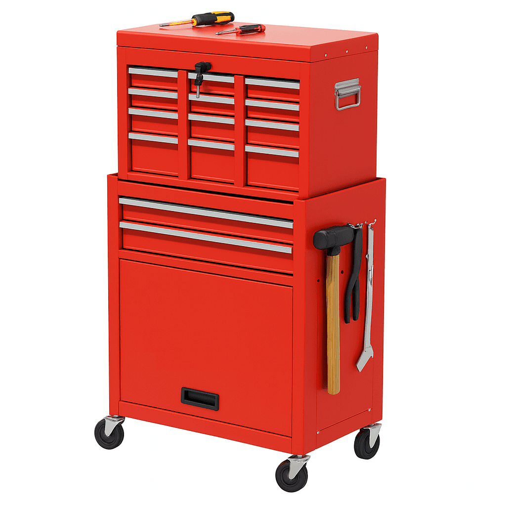 Carrello Portautensili 2in1 8 Cassetti Mobiletto Staccabile per Garage e Officina Rosso in Armadi per utensili Danyx - Casoria, commercioVirtuoso.it