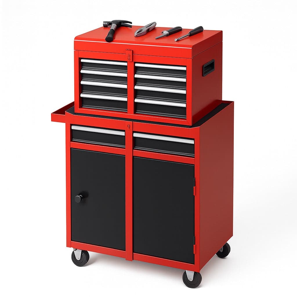 Carrello Portautensili 2in1 5 Cassetti Mobiletto Staccabile per Garage e Officina Rosso in Armadi per utensili Danyx - Casoria, commercioVirtuoso.it