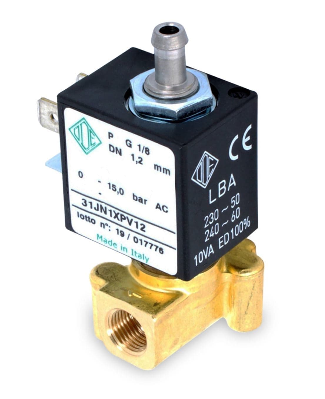 Elettrovalvola ODE 3 vie 230V-5W-50Hz 5W - 50Hz F/F 1/8gas - orifizio 1,2 in prodotto EuroStore07 - Alatri, commercioVirtuoso.it