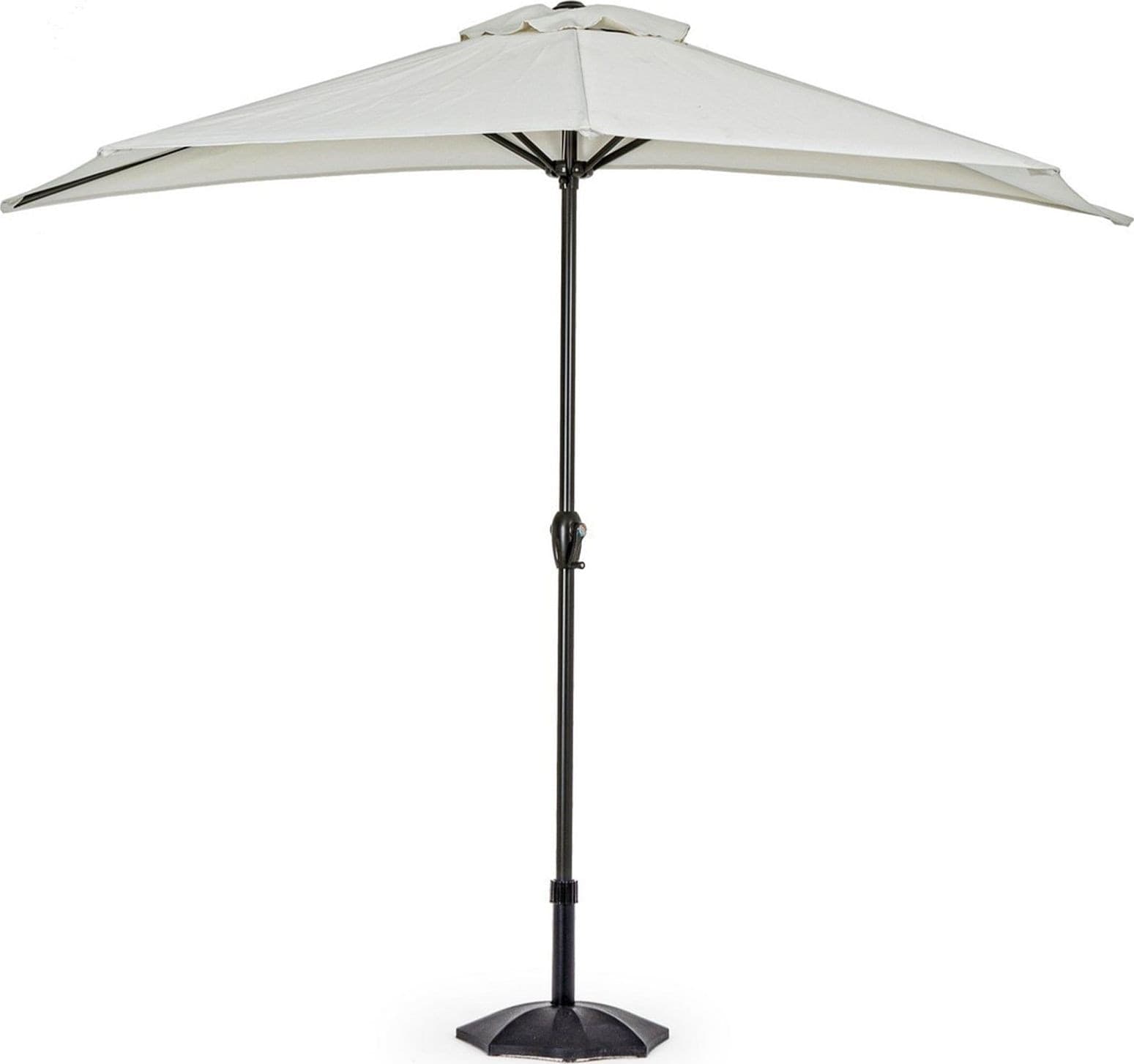 Ombrellone Mezzaluna a parete salvaspazio "Kalife" in alluminio verniciato a polvere per giardino e balcone Ø 270 cm - 17