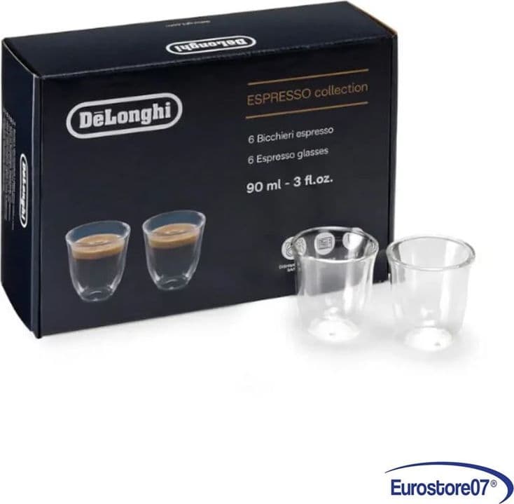 6 BICCHIERI ESPRESSO ORIGINALE MACCHINA DA CAFFÈ DE LONGHI -DLS5513284431