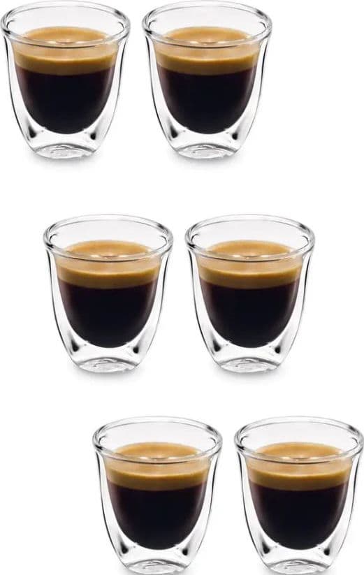 6 BICCHIERI ESPRESSO ORIGINALE MACCHINA DA CAFFÈ DE LONGHI -DLS5513284431 in prodotto EuroStore07 - Alatri, commercioVirtuoso.it
