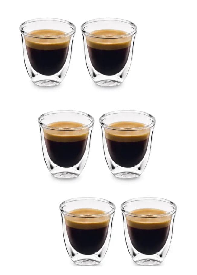 6 BICCHIERI ESPRESSO ORIGINALE MACCHINA DA CAFFÈ DE LONGHI -DLS5513284431 in prodotto EuroStore07 - Alatri, commercioVirtuoso.it