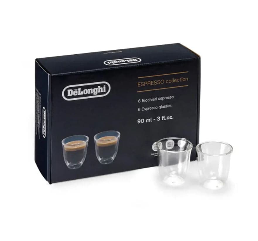 6 BICCHIERI ESPRESSO ORIGINALE MACCHINA DA CAFFÈ DE LONGHI -DLS5513284431 in prodotto EuroStore07 - Alatri, commercioVirtuoso.it