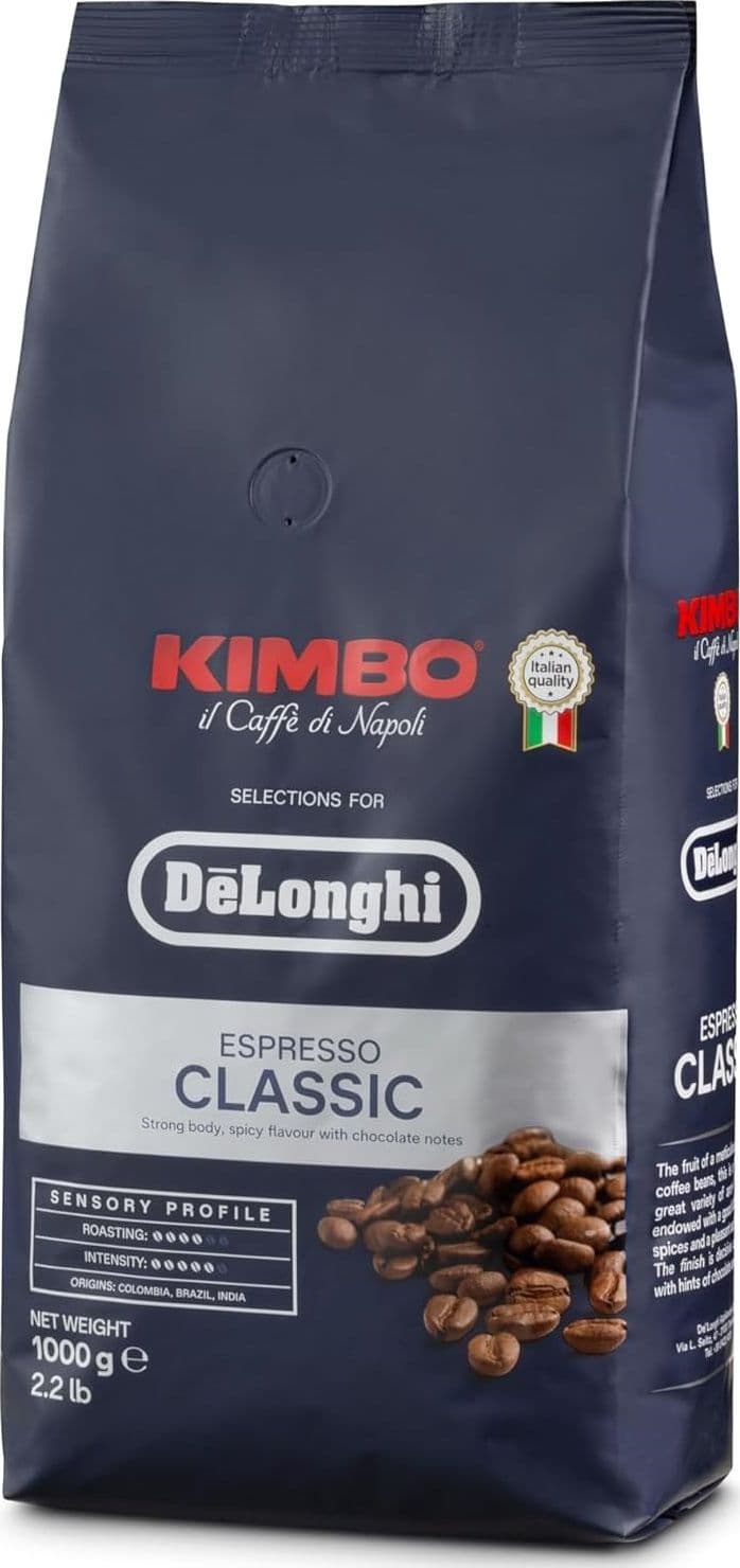 CONFEZIONE CAFFÈ - CLASSICO -- 1KG KIMBO ORIGINALE MACCHINA DA CAFFÈ DE LONGHI in prodotto EuroStore07 - Alatri, commercioVirtuoso.it