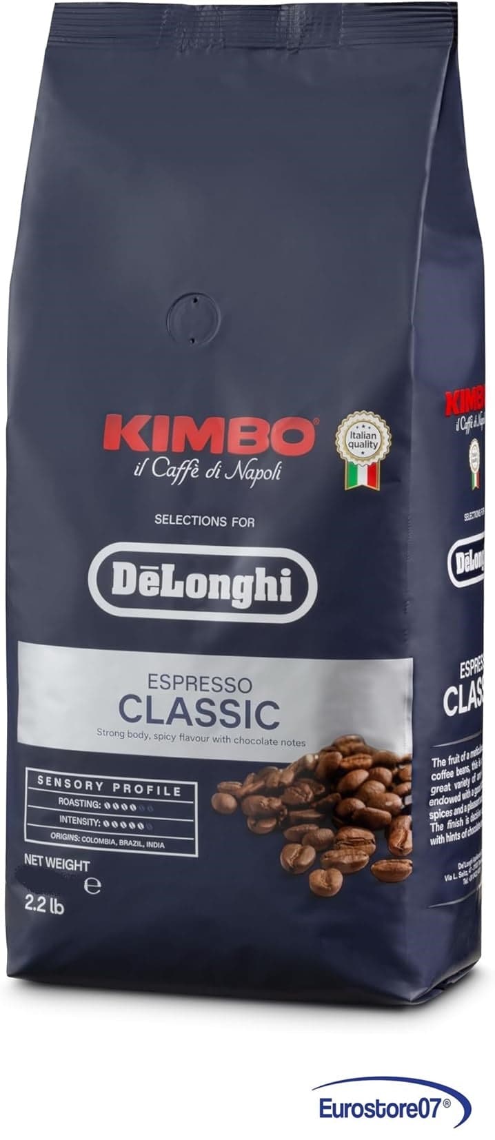 CONFEZIONE CAFFÈ - CLASSICO --250 gr KIMBO ORIGINALE MACCHINA DA CAFFÈ DE LONGHI in prodotto EuroStore07 - Alatri, commercioVirtuoso.it