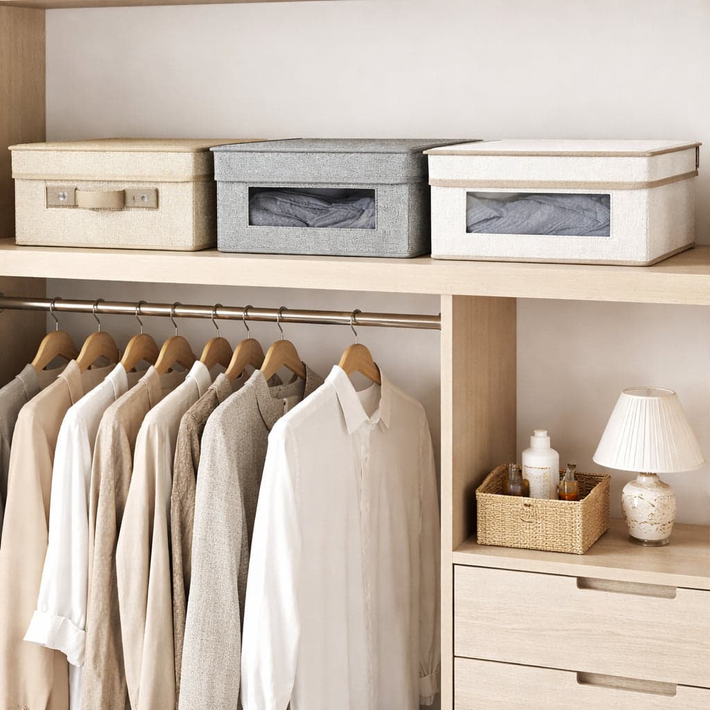 Set 3 Scatole Cambio Stagione TNT Salvaspazio Pieghevoli con Finestra PVC 60x50x30 in Contenitori sottoletto Danyx - Casoria, commercioVirtuoso.it