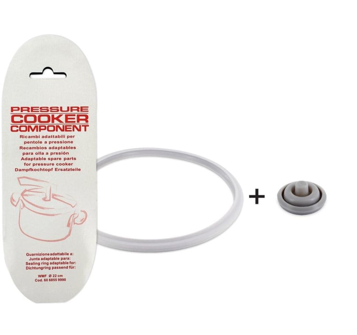 Guarnizione pentola a pressione Ø 22cm + guarnizione per indicatore di pressione in prodotto EuroStore07 - Alatri, commercioVirtuoso.it
