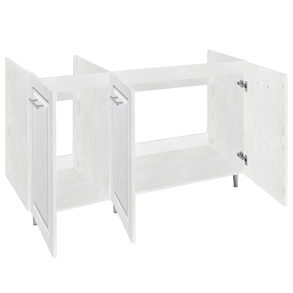 Mobile Cucina Sottolavello Componibile in Legno Bianco Frass. Classico 3 Ante 120cm in Moduli componibili Danyx - Casoria, commercioVirtuoso.it