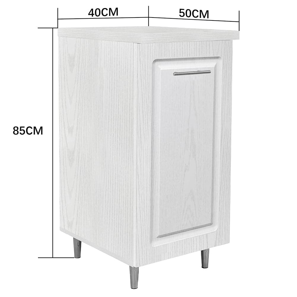 Mobile Cucina Componibile Base 1 Anta Bianco Frass. Classico 40x50 H 85 cm in Moduli componibili Danyx - Casoria, commercioVirtuoso.it