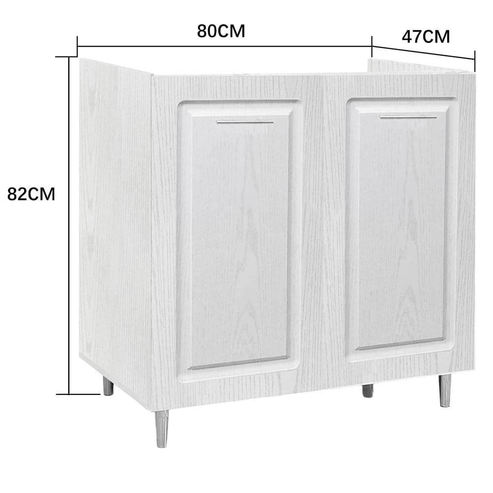 Mobile Cucina Sottolavello Componibile in Legno Bianco Frass. Classico 2 Ante 80cm in Moduli componibili Danyx - Casoria, commercioVirtuoso.it