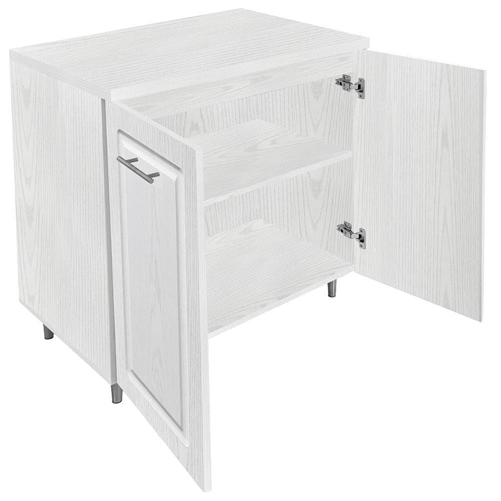 Mobile Cucina Base 2 Ante Componibile in Legno Bianco Frass. Classico 80x50 H85cm in Mobili a terra Danyx - Casoria, commercioVirtuoso.it