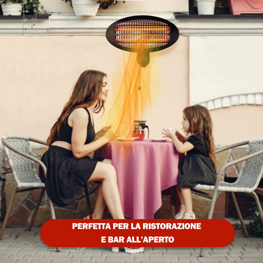 Stufa Elettrica Quarzo Infrarossi da Parete 2000W IP34 per Esterno Basso Consumo in Stufe elettriche Danyx - Casoria, commercioVirtuoso.it