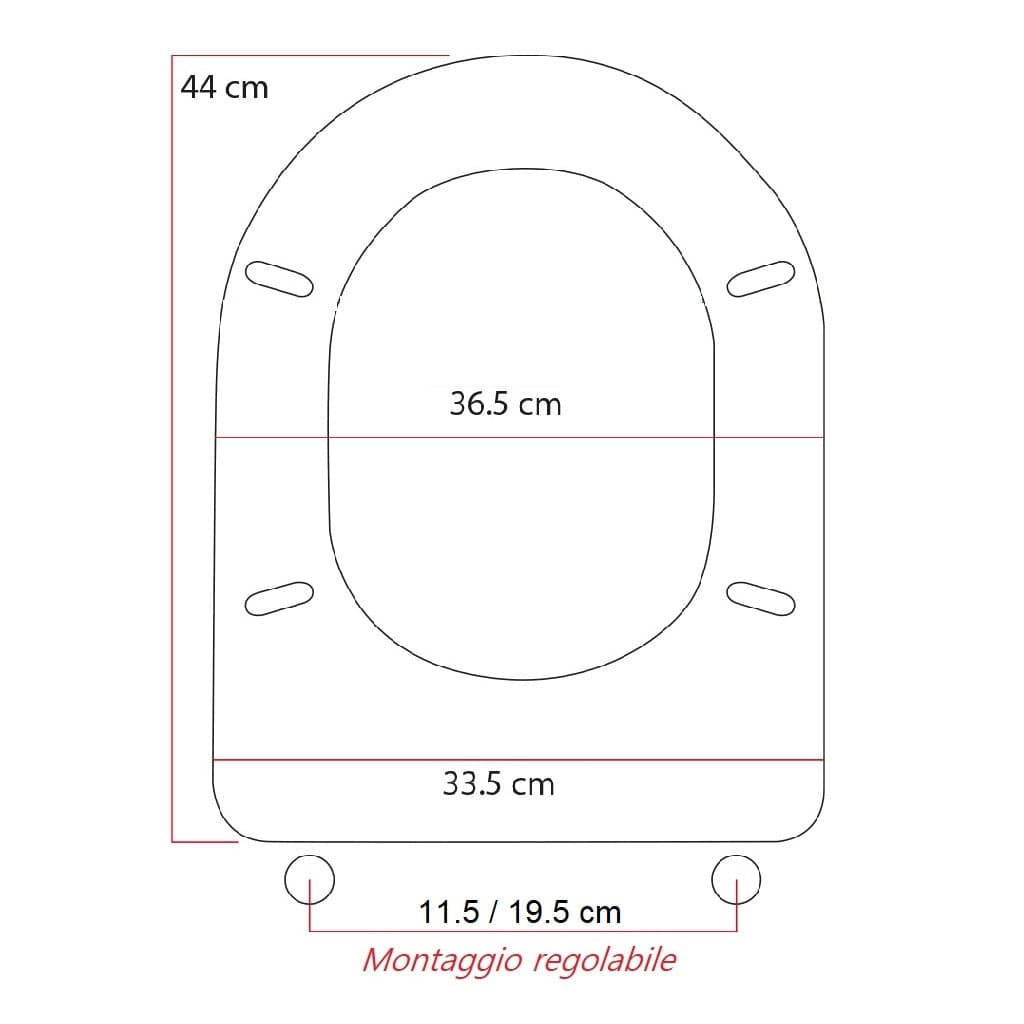 Copri Water Aretusa Cesame Legno MDF Bianco Lucido Ovale 44x36.5 cm in Sedili WC Danyx - Casoria, commercioVirtuoso.it