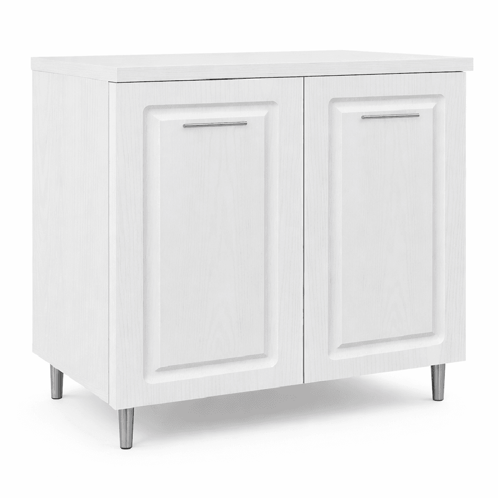 Mobile Cucina Base 2 Ante Componibile in Legno Bianco Frass. Classico 80x50 H85cm in Mobili a terra Danyx - Casoria, commercioVirtuoso.it