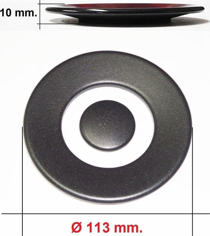 SPARTIFIAMMA CORONA + CENTRALE WHIRLPOOL DIAM 130 / 70 mm NERO OPACO in prodotto EuroStore07 - Alatri, commercioVirtuoso.it