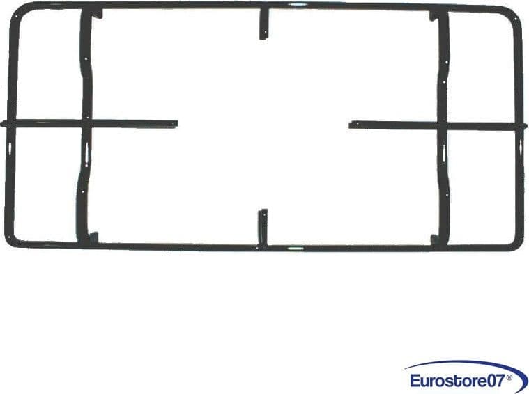 LOFRA GRIGLIA PER CUCINA A GAS SMALTATA NERA 424 X 220 mm. 2 FUOCHI