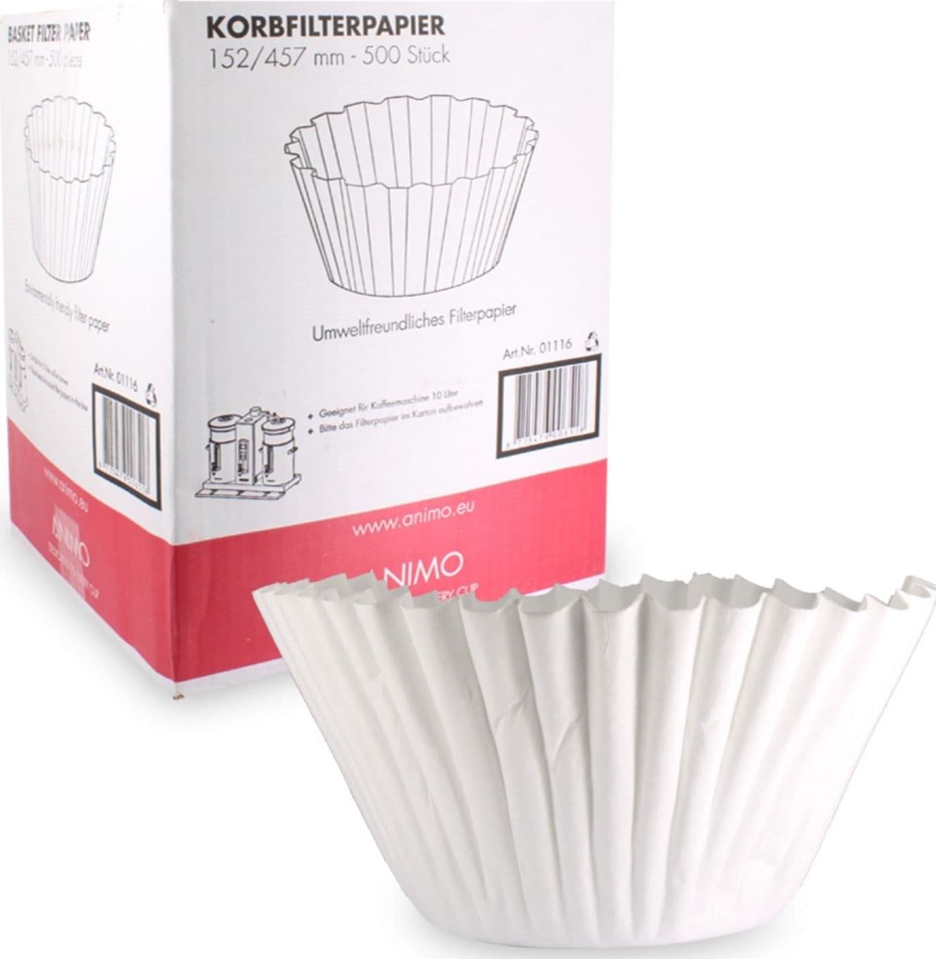 Macchina caffe' Filtro carta a cesto Ø152/457mm - Animo 01116 in prodotto EuroStore07 - Alatri, commercioVirtuoso.it