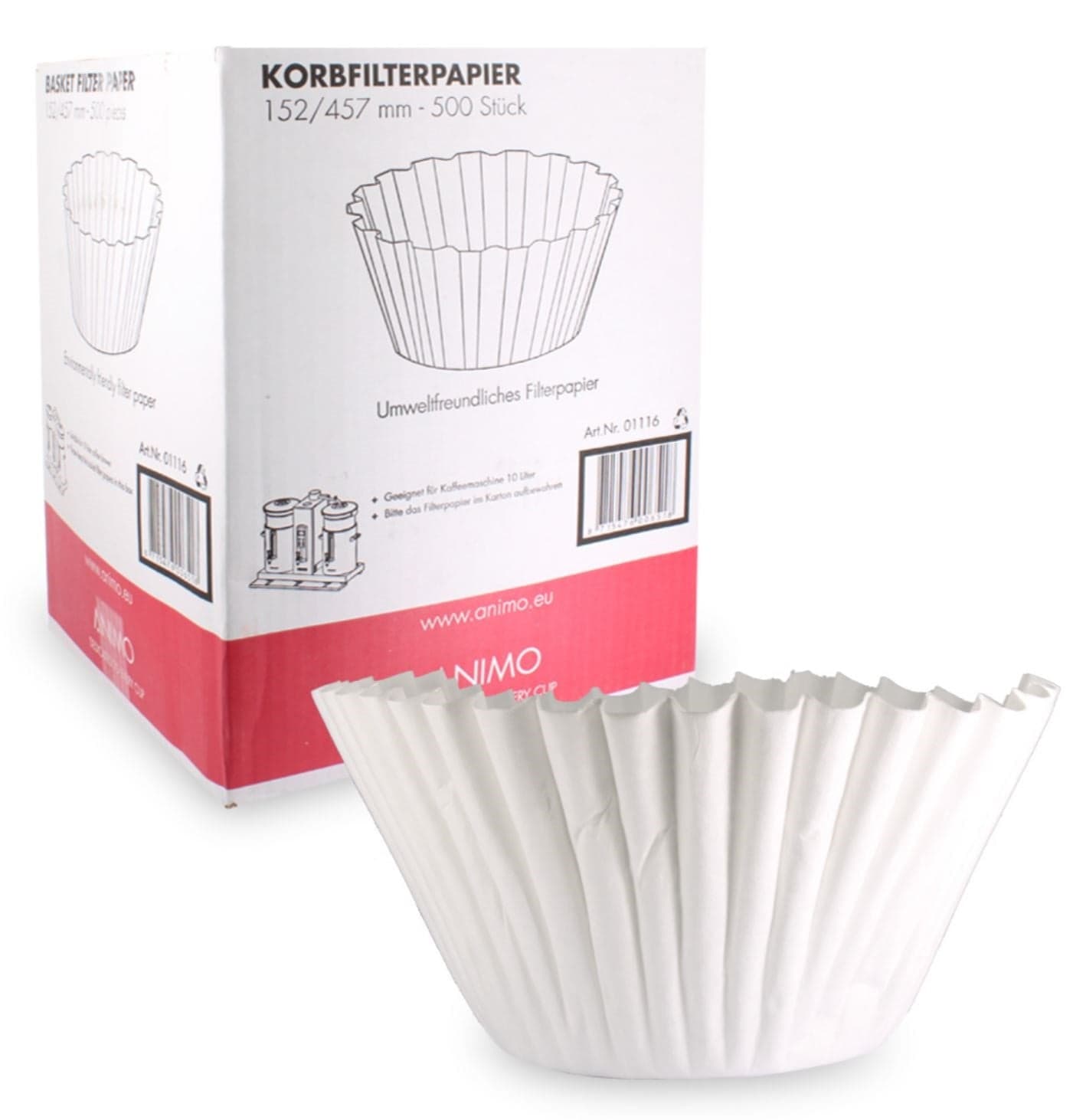 Macchina caffe' Filtro carta a cesto Ø152/457mm - Animo 01116 in prodotto EuroStore07 - Alatri, commercioVirtuoso.it