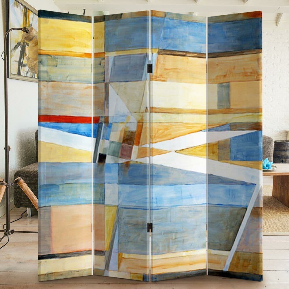 Paravento Separè 4 Pannelli 180x160cm Stampa Legno Fronte Retro Divisorio Pieghevole in Paraventi Danyx - Casoria, commercioVirtuoso.it