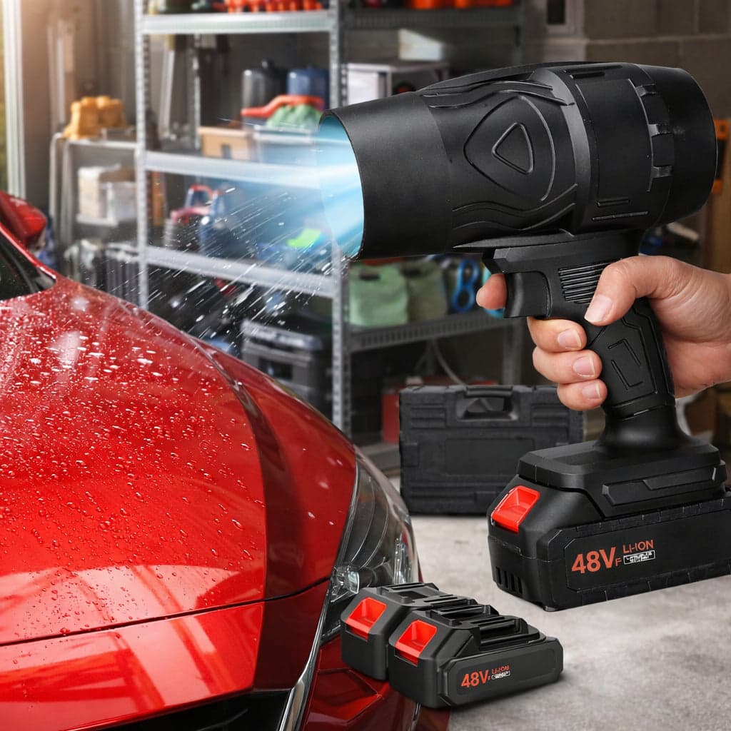 Soffiatore Foglie Cordless 48V Asciugatore Auto Alta Velocità con 2 Batterie e Valigetta in Aspirafoglie Danyx - Casoria, commercioVirtuoso.it