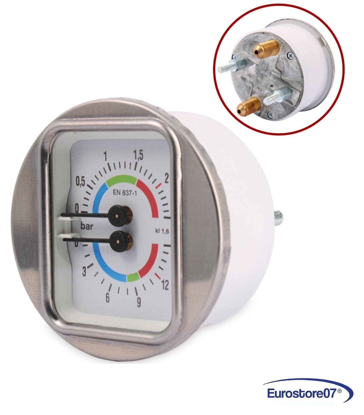 CIMBALI MACCHINA CAFFE BAR Manometro caldaia-pompa Ø63mm 0÷2,5/0÷16Bar Ø1/8m