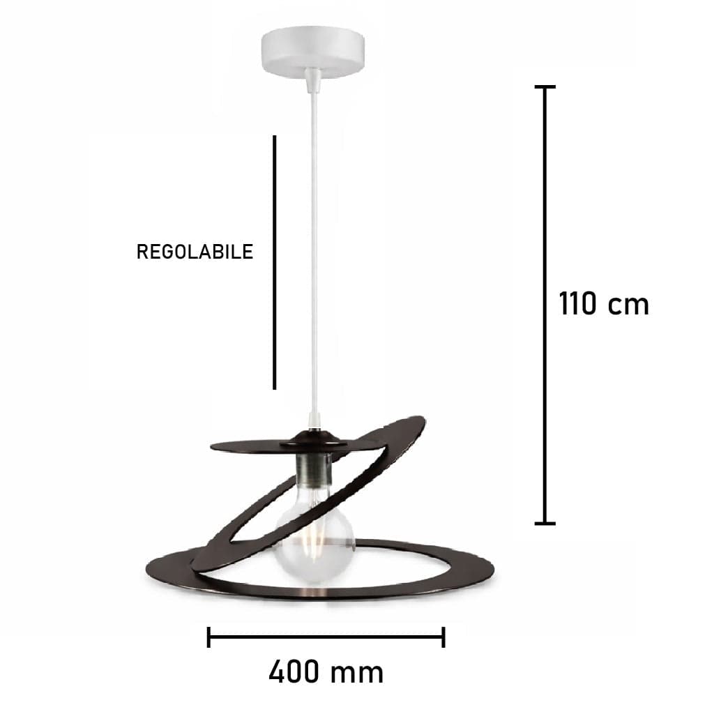 Lampadario Sospensione Metallo Taglio Laser 40 cm 1 luce  E27 Marrone in Lampade a sospensione Danyx - Casoria, commercioVirtuoso.it