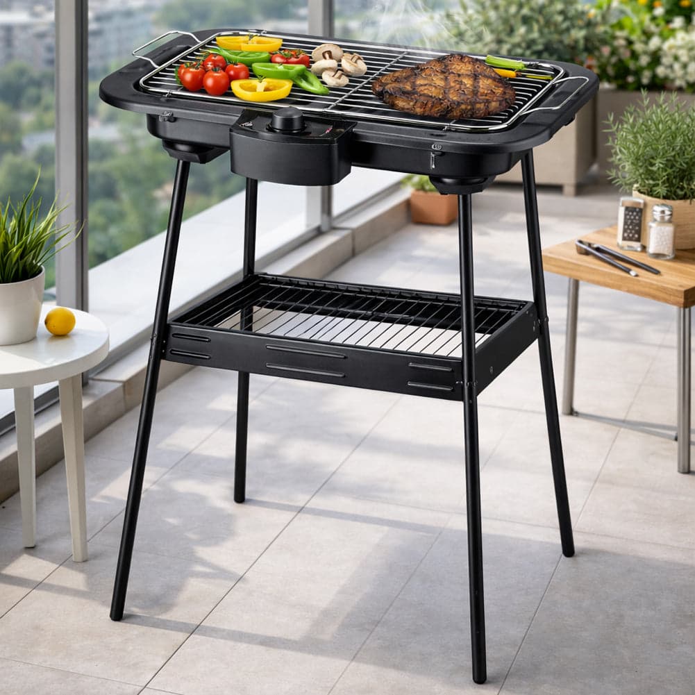 Barbecue Elettrico 2in1 Grill da tavolo e da Terra 2000W con Supporto Bbq in Barbecue elettrici Danyx - Casoria, commercioVirtuoso.it