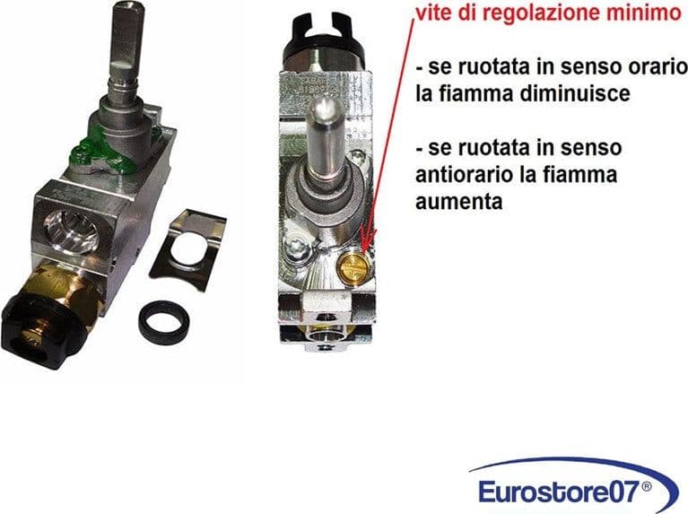 RUBINETTO IN ALLUMINIO PER PIANO COTTURA NARDI CON VALVOLA SICUREZZA R3611