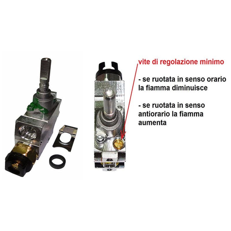 RUBINETTO IN ALLUMINIO PER PIANO COTTURA NARDI CON VALVOLA SICUREZZA R3611 in prodotto EuroStore07 - Alatri, commercioVirtuoso.it