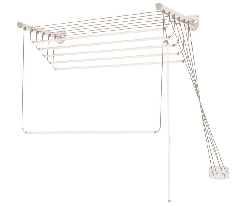 STENDIBIANCHERIA  STENDINO DA PARETE O SOFFITTOcm.120x43x135h.  6 bacchette in prodotto EuroStore07 - Alatri, commercioVirtuoso.it