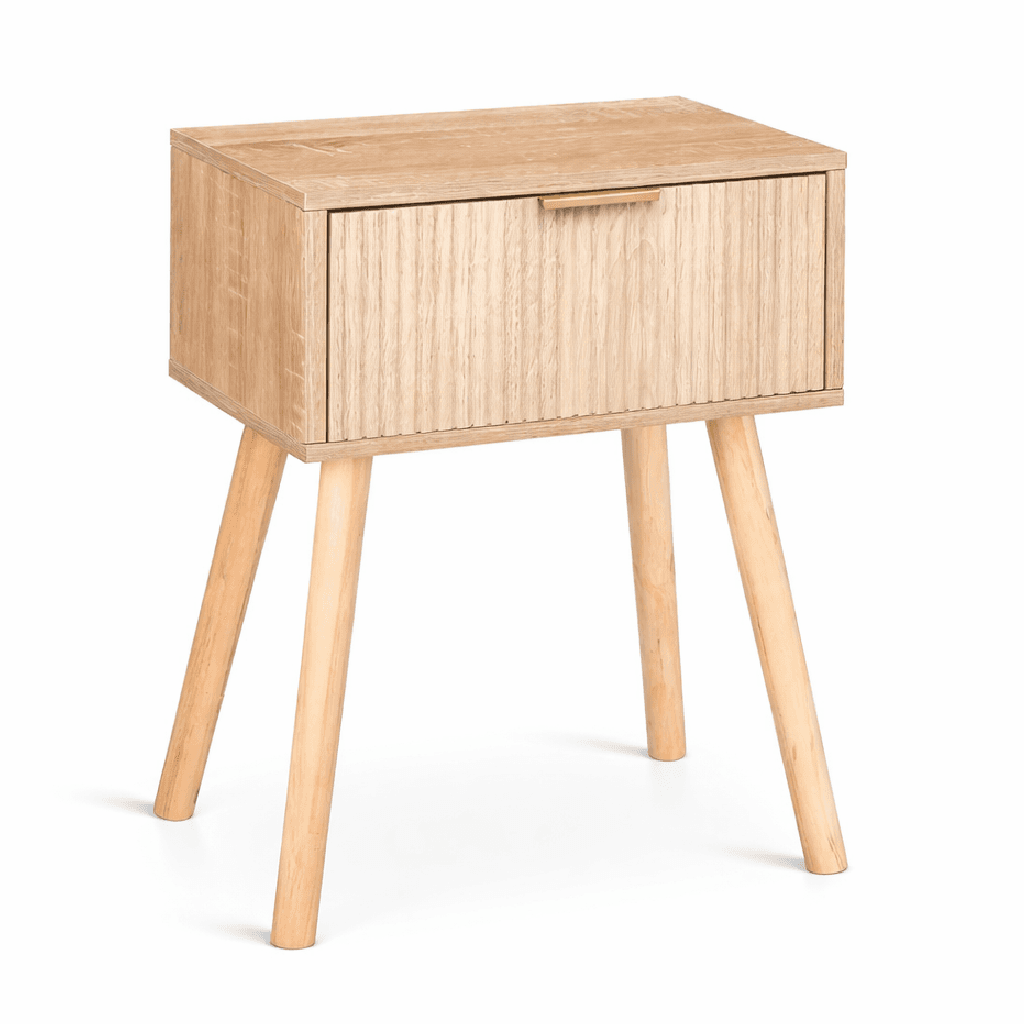 Tavolino Comodino Moderno in Legno 1 Cassetto 36x24 H52 cm Colore Naturale in Comodini Danyx - Casoria, commercioVirtuoso.it