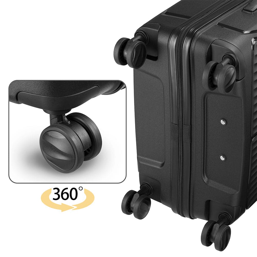 Set 3 Valigie Rigide ABS 90 59 38 Litri con Ruote Easy Roll e Lucchetto Nero in Bagaglio a mano Danyx - Casoria, commercioVirtuoso.it