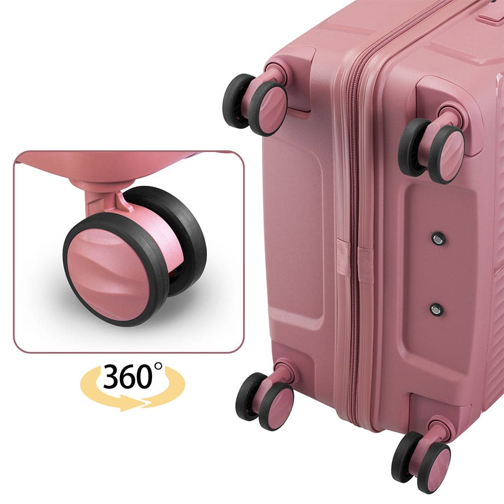 Set 3 Valigie Rigide ABS 90 59 38 Litri con Ruote Easy Roll e Lucchetto Rosa in Set di valigie Danyx - Casoria, commercioVirtuoso.it
