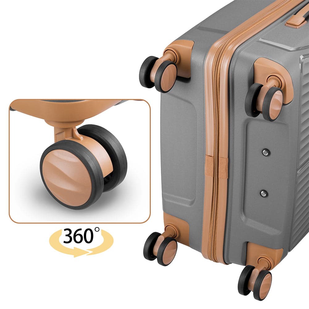 Set 3 Valigie Rigide ABS 90 59 38 Litri con Ruote Easy Roll e Lucchetto Grigio in Set di valigie Danyx - Casoria, commercioVirtuoso.it