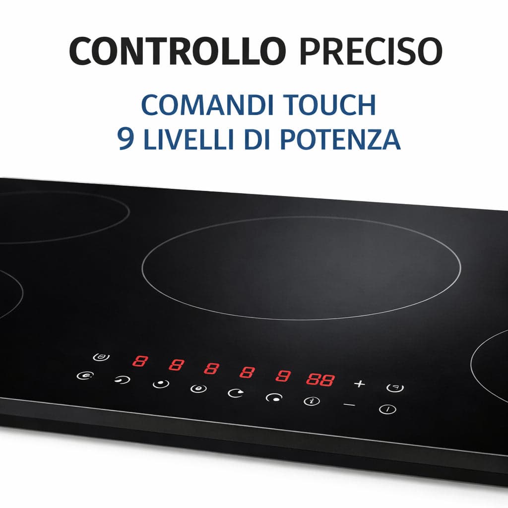 Piano Cottura Induzione 77cm 5 Fuochi Vetro Nero Touch 9 Livelli Power Boost in  Danyx - Casoria, commercioVirtuoso.it