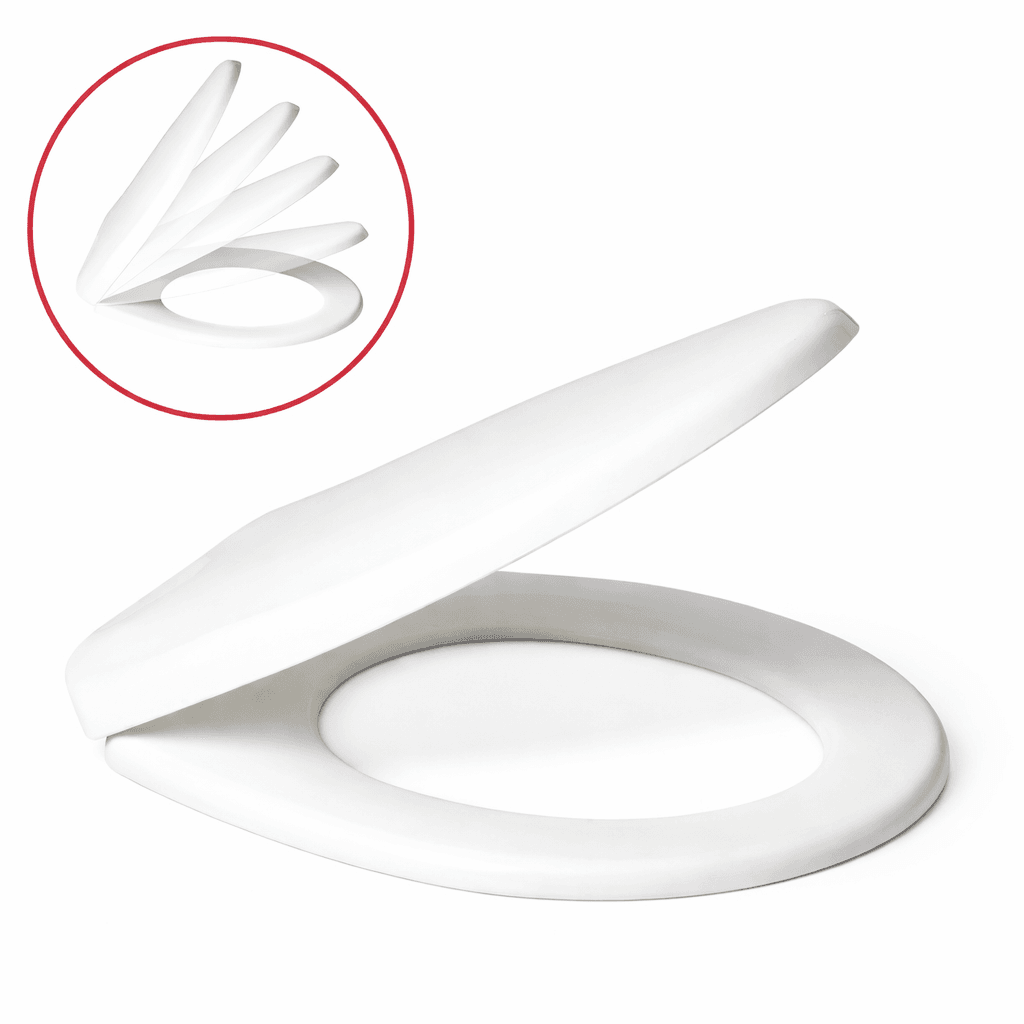 Copri Water Universale Soft Close Sedile WC in PP Bianco Chiusura Rallentata in Sedili WC Danyx - Casoria, commercioVirtuoso.it