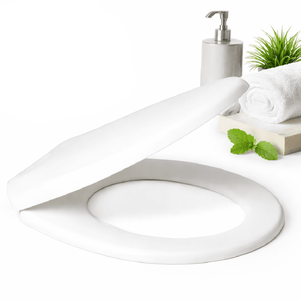 Copri Water Universale Sedile WC in PP Bianco 1200gr Cerniere Regolabili forma D in Sedili WC Danyx - Casoria, commercioVirtuoso.it
