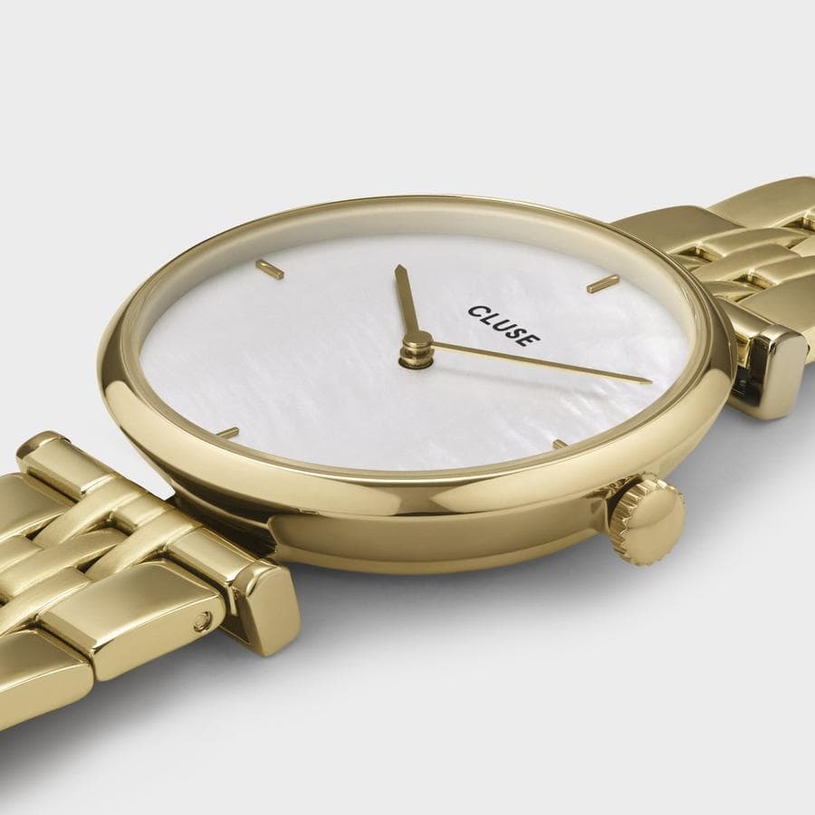 Cluse - Orologio Triomphe Steel White Pearl, Gold Colour in Orologi da polso Alba Gioielli - Casoria, commercioVirtuoso.it