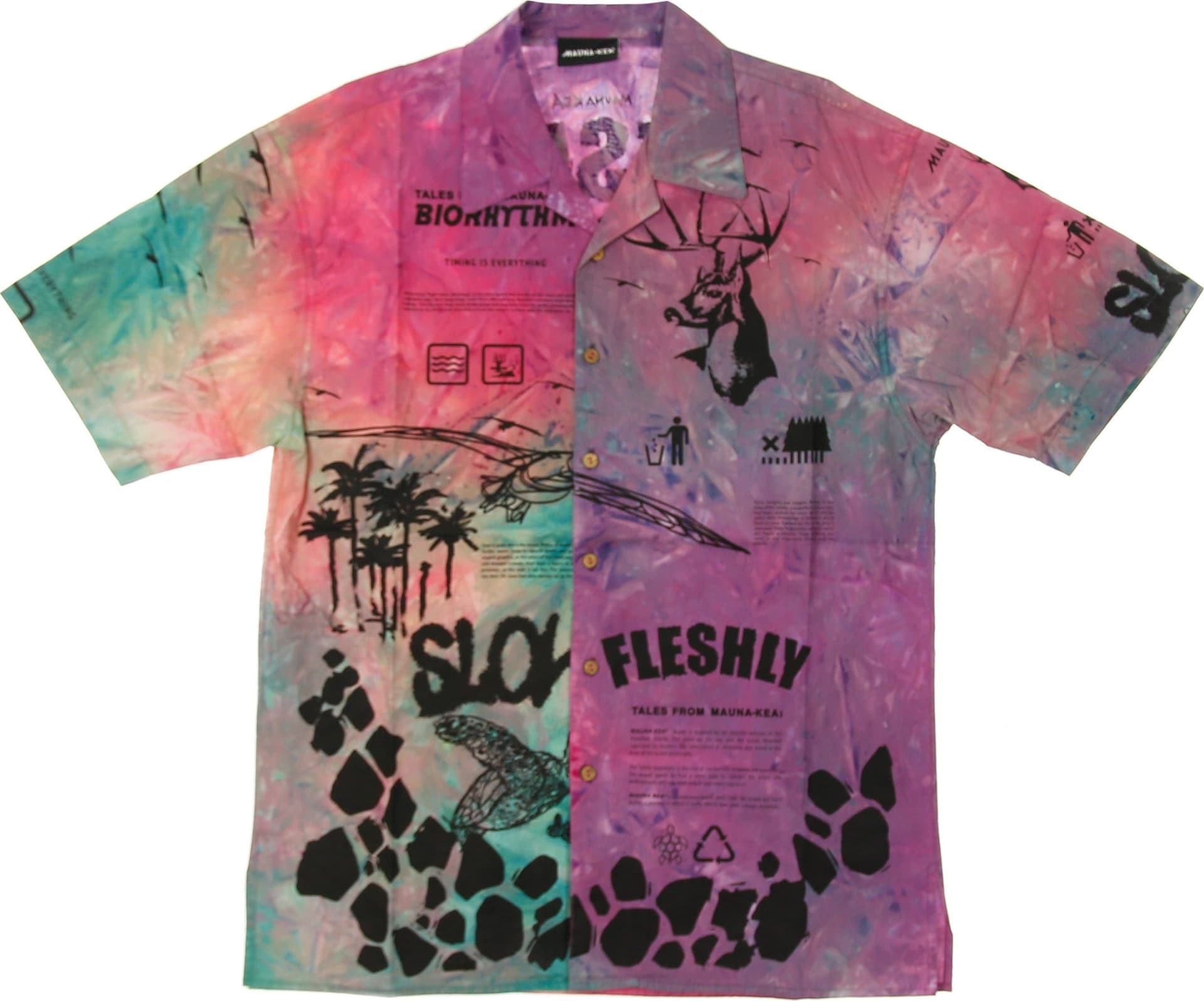 MAUNA-KEA Camicia Manica Corta Uomo Multicolor Manifesto Shirt Multicolor