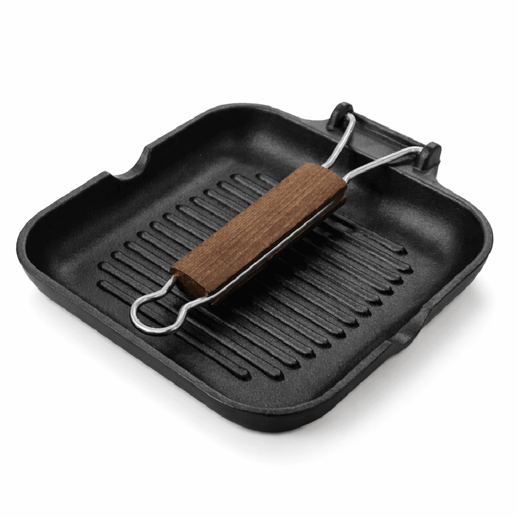 Bistecchiera 20x20 cm Antiaderente 3 Strati Manico Pieghevole Salvaspazio Made in Italy in Padelle grill Danyx - Casoria, commercioVirtuoso.it