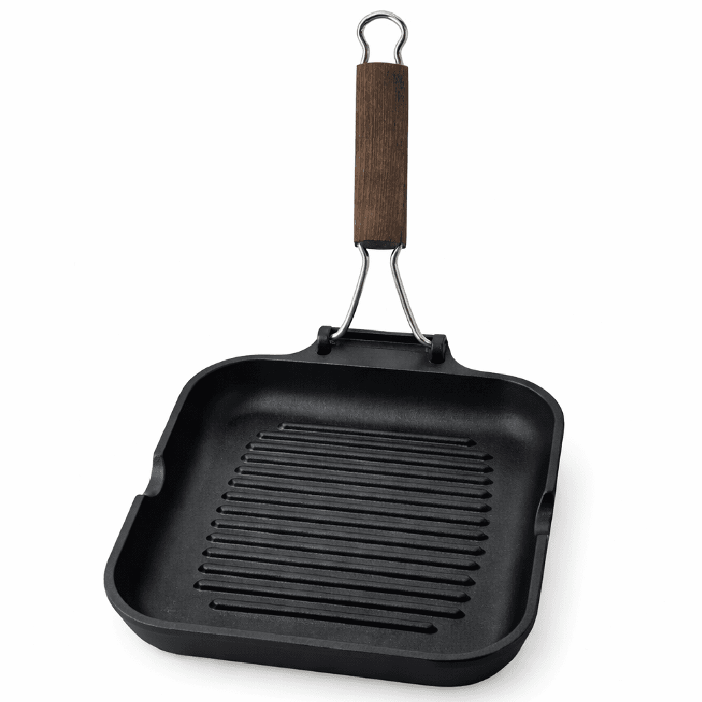 Bistecchiera 20x20 cm Antiaderente 3 Strati Manico Pieghevole Salvaspazio Made in Italy in Padelle grill Danyx - Casoria, commercioVirtuoso.it
