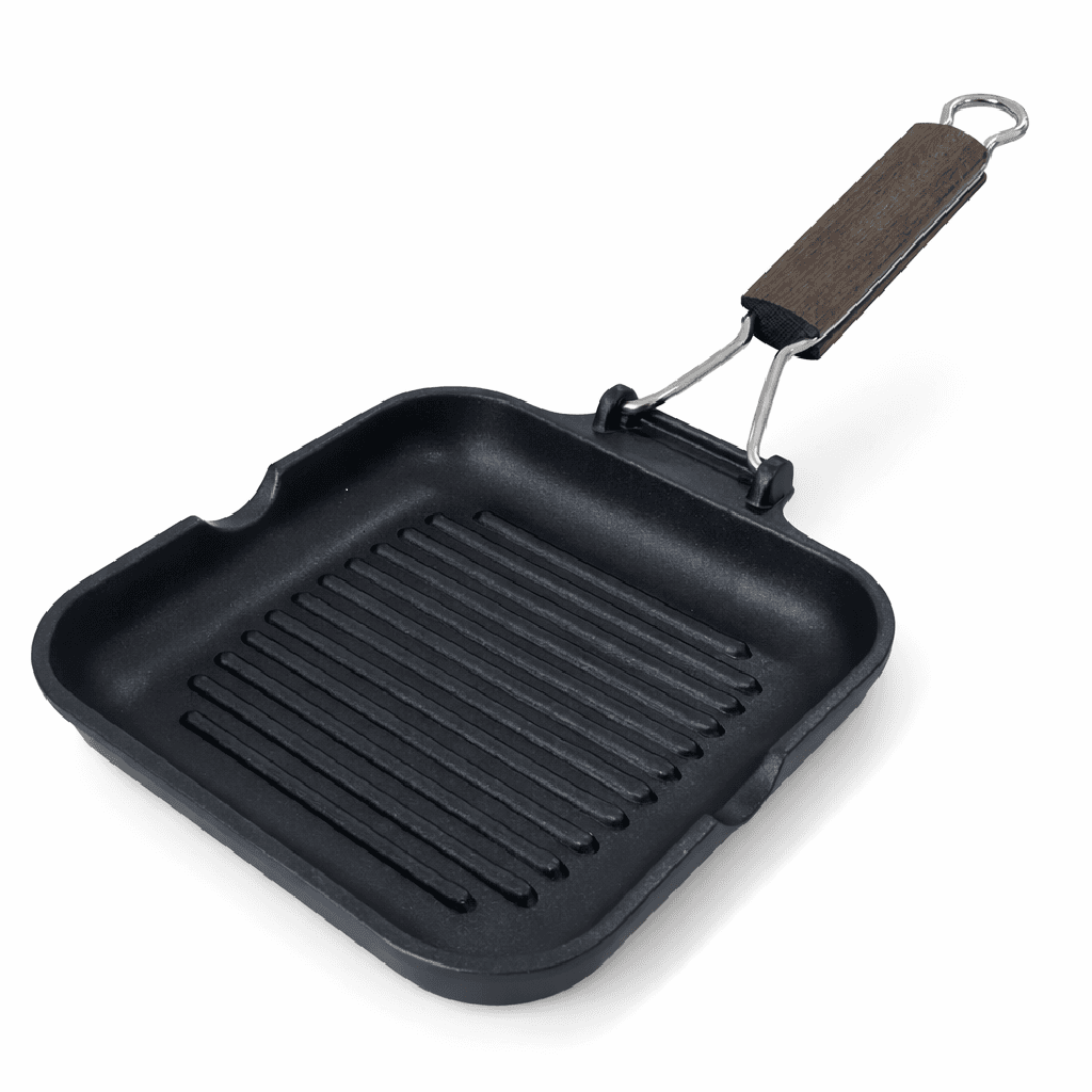 Bistecchiera 20x20 cm Antiaderente 3 Strati Manico Pieghevole Salvaspazio Made in Italy in Padelle grill Danyx - Casoria, commercioVirtuoso.it