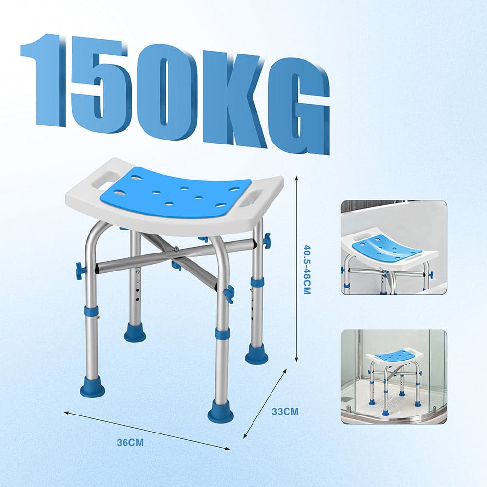 Sgabello Doccia Alluminio Antiscivolo Regolabile per Anziani e Disabili 150 kg in Sgabelli per doccia e bagno Danyx - Casoria, commercioVirtuoso.it