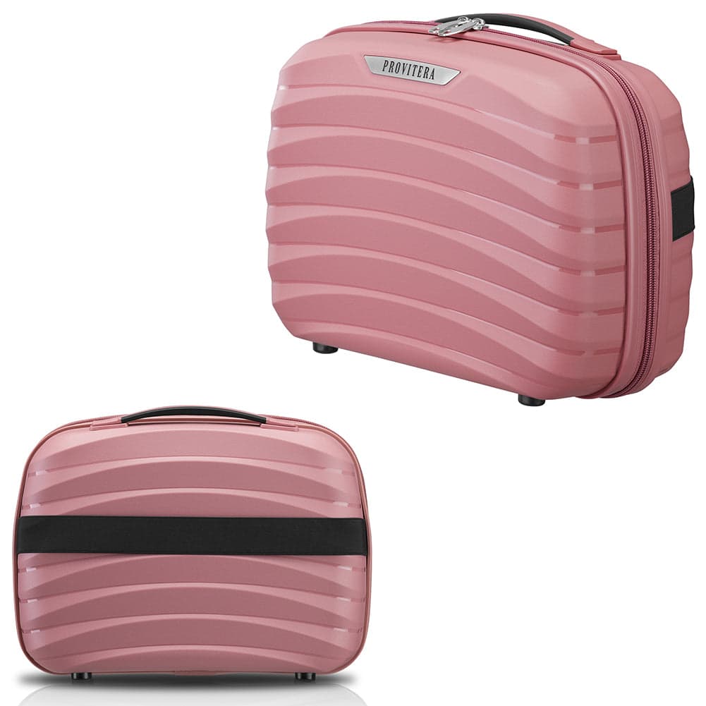 Set 4 Valigie Rigide Abs e PP con Beauty Case, Trolley 4 Ruote, Lucchetto Rosa in Set di valigie Danyx - Casoria, commercioVirtuoso.it