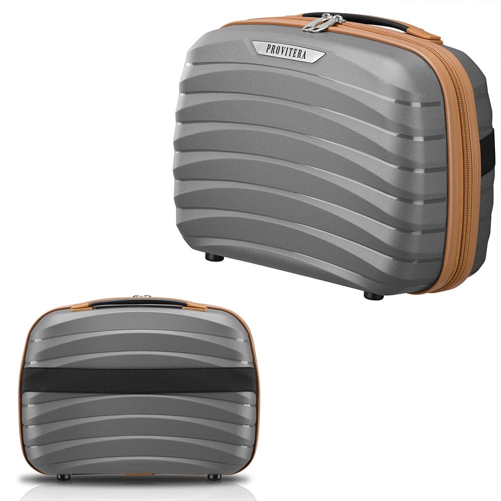 Set 4 Valigie Rigide Abs e PP con Beauty Case, Trolley 4 Ruote, Lucchetto Grigio in Set di valigie Danyx - Casoria, commercioVirtuoso.it