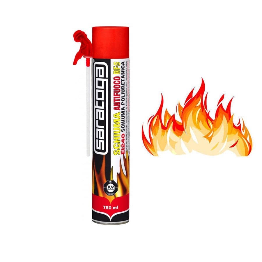 Saratoga Schiuma Antifuoco RF5 EI240 750ml schiuma poliuretanica espansa ignifuga in  Aloiserw.com - Altomonte, commercioVirtuoso.it