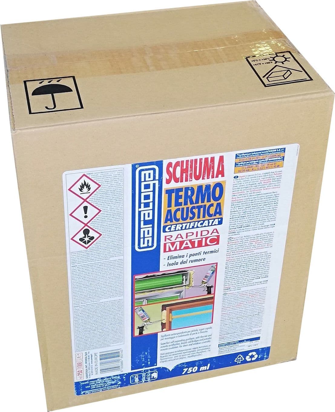 Saratoga Termo Acustica Matic 750ml schiuma poliuretanica certificata in Isolante adesivo Aloiserw.com - Altomonte, commercioVirtuoso.it