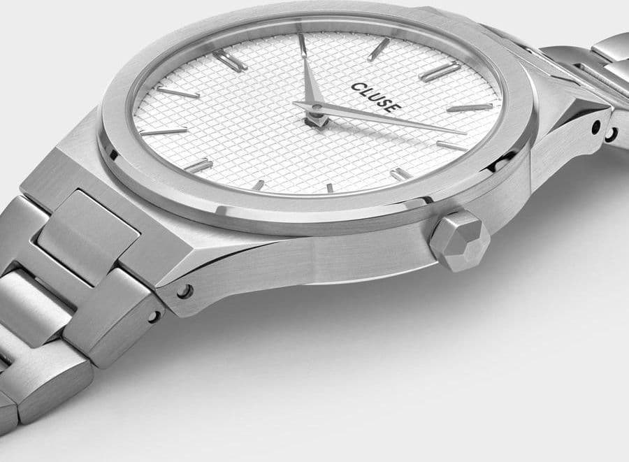 Cluse - Orologio Vigoureux Steel White, Silver Colour in Orologi da polso Alba Gioielli - Casoria, commercioVirtuoso.it