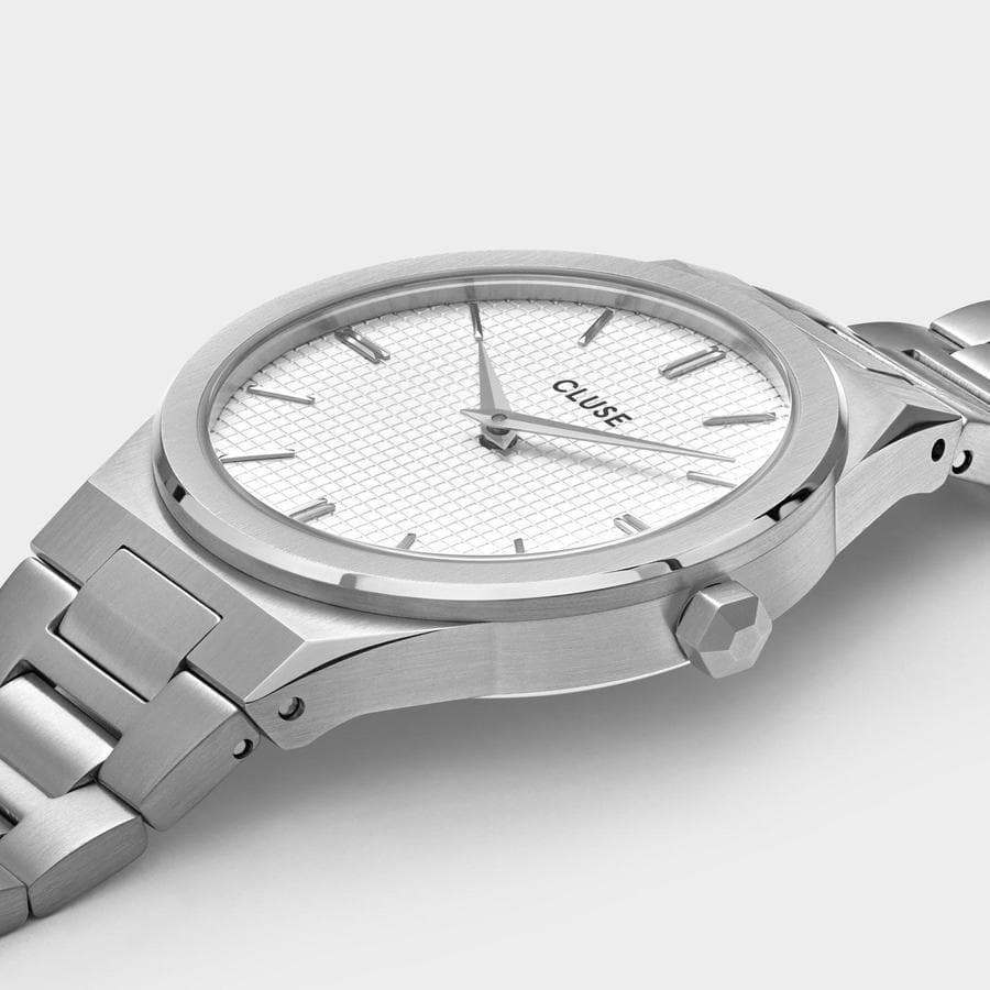 Cluse - Orologio Vigoureux Steel White, Silver Colour in Orologi da polso Alba Gioielli - Casoria, commercioVirtuoso.it